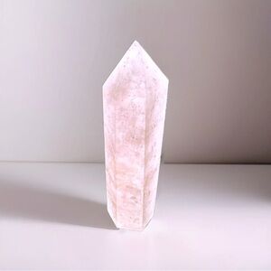 Rose Quartz Obelisk Tower Attracts Love Heals Heart Chakra
